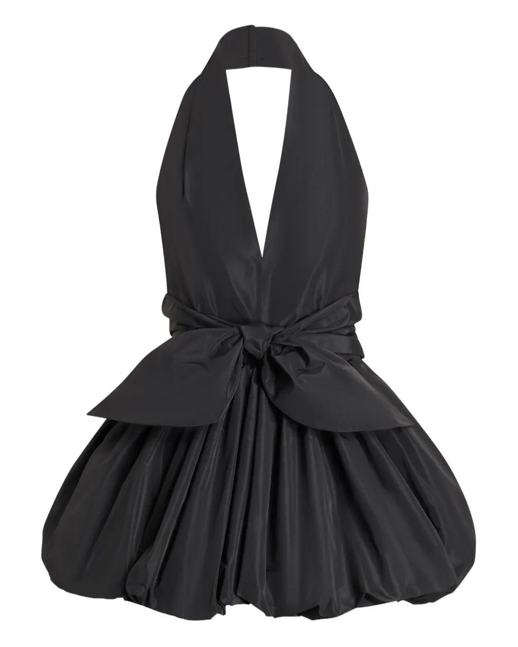 Patou Black Bloomer Faille Minidress