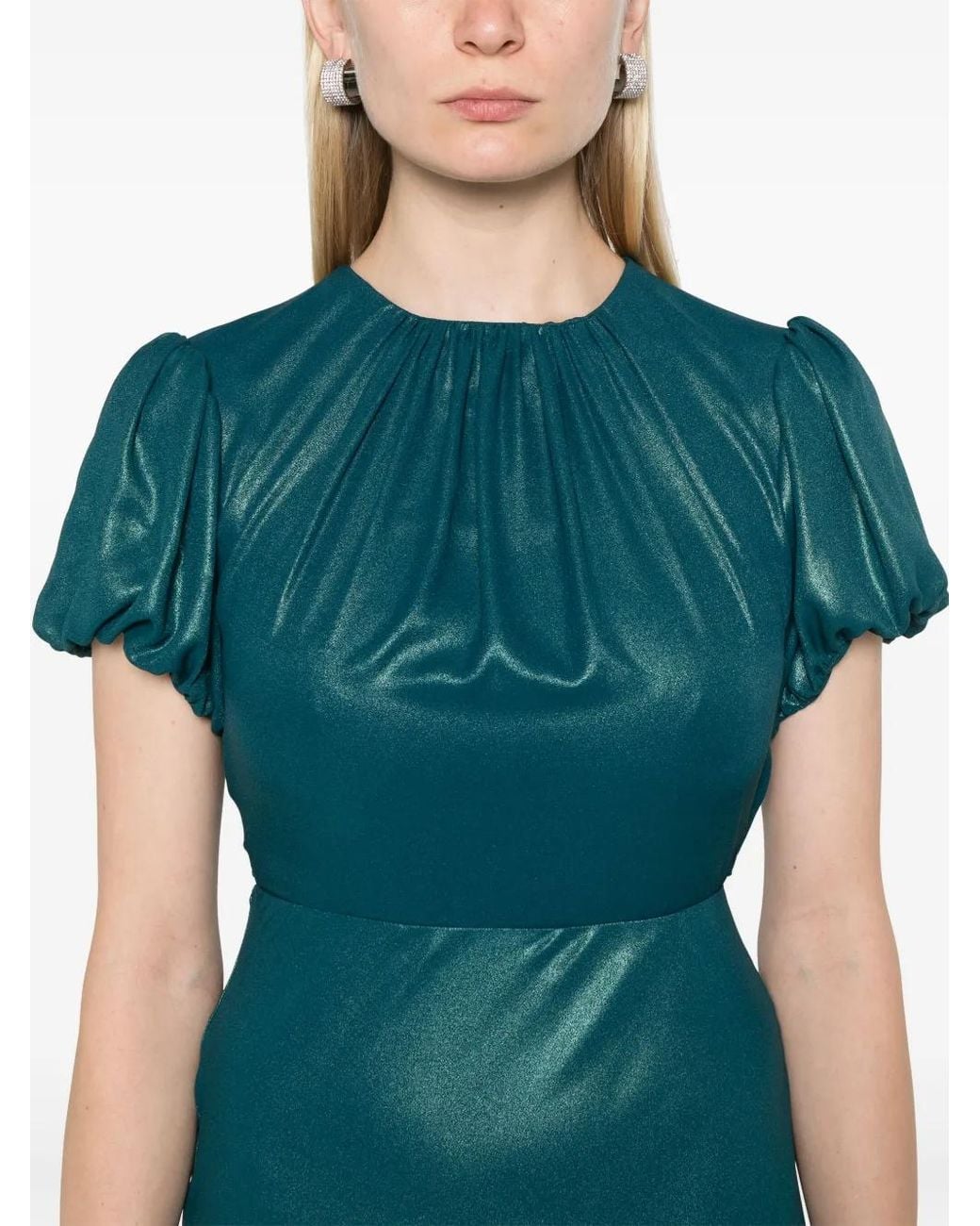 Parlor Green Open-Back Maxi Dress