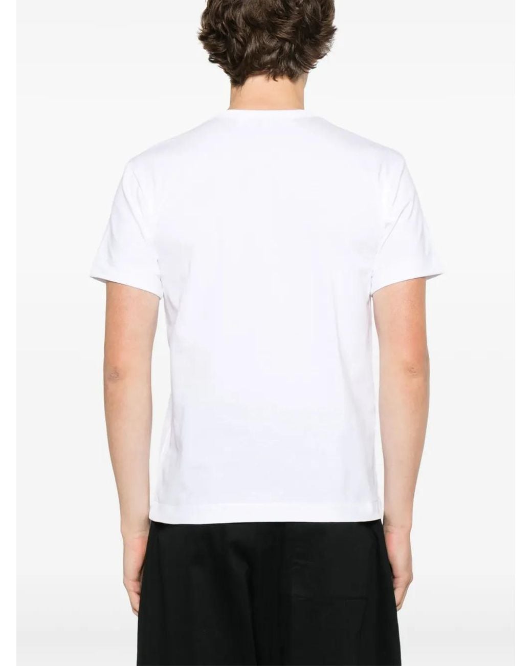 COMME DES GARÇONS PLAY White Logo T Shirt