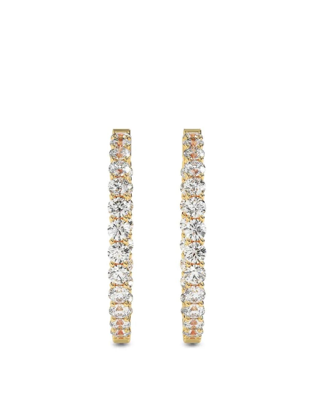 Diamond Essentials Metallic Lucida Diamond Hoop Earrings