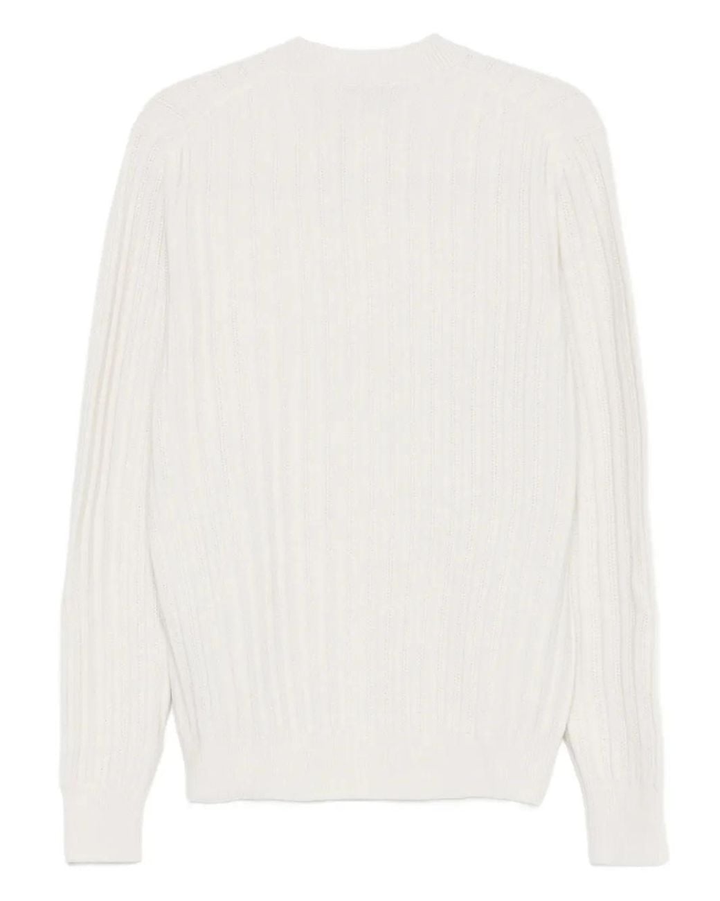 Cruciani White Wool Blend Sweater for men