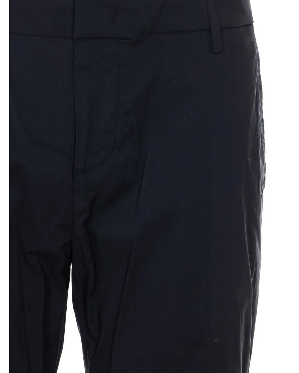 Dondup Blue Zip Lateral Pockets Trousers for men