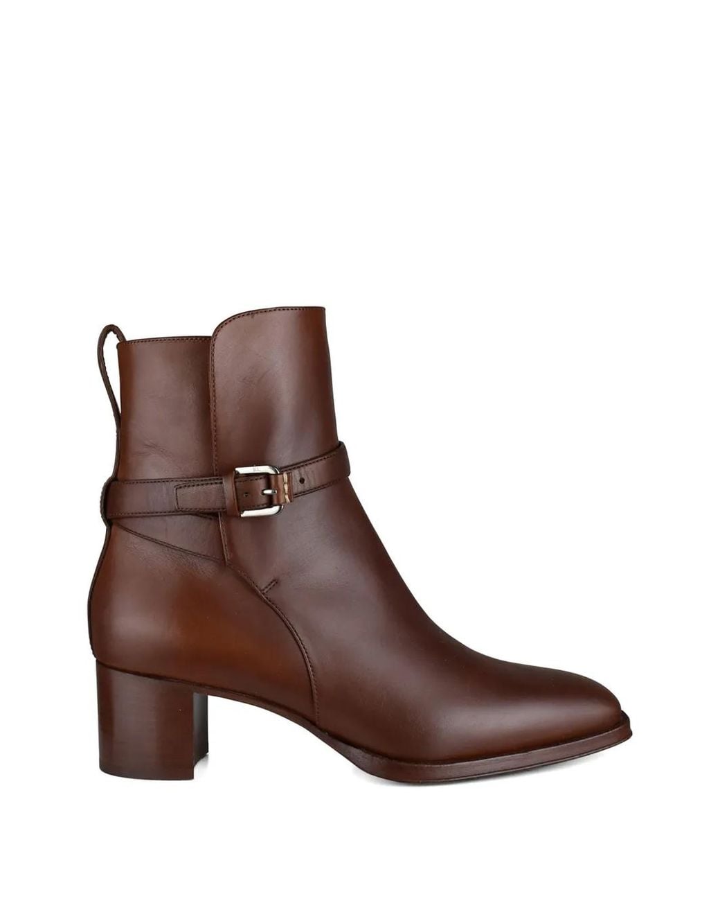 Ralph Lauren Brown Callie Buckle-Strap Boots