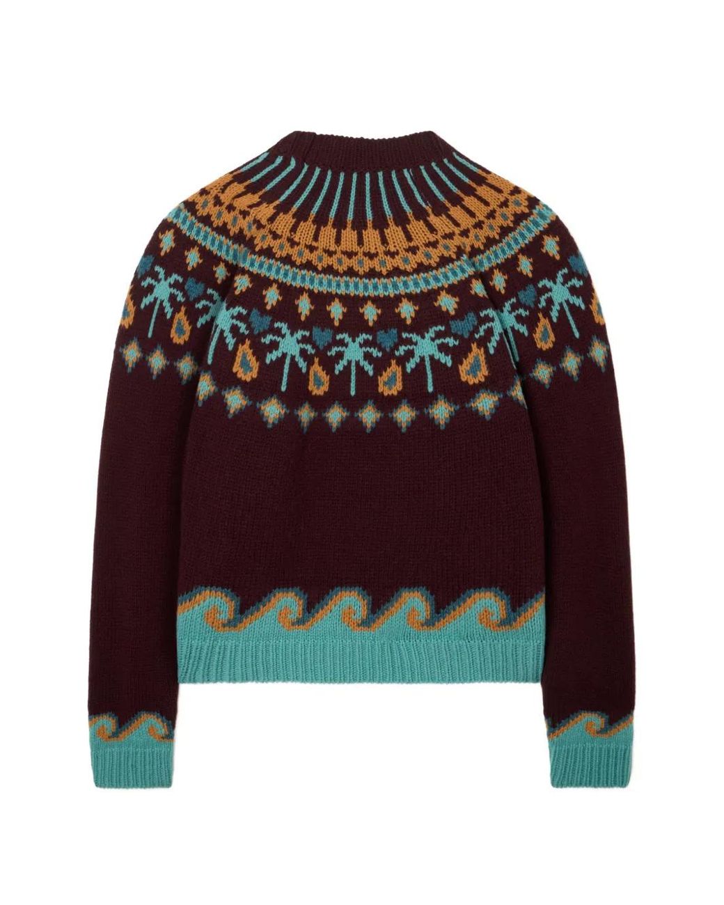 Alanui Red Sweet Winter Intarsia-Knit Sweater