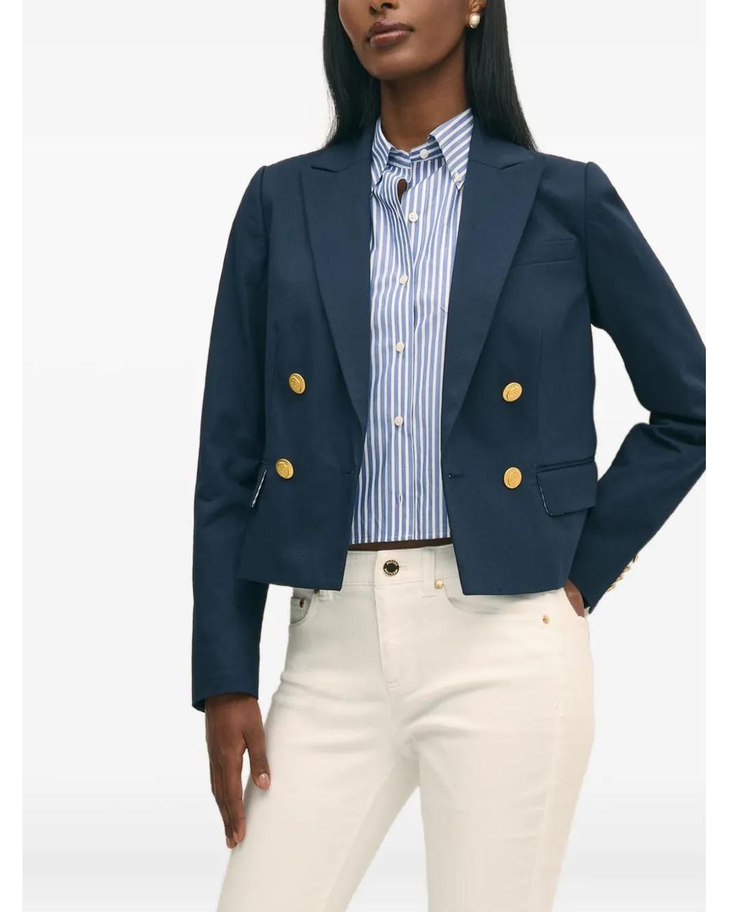 Brooks Brothers Blue Double-Breasted Blazer