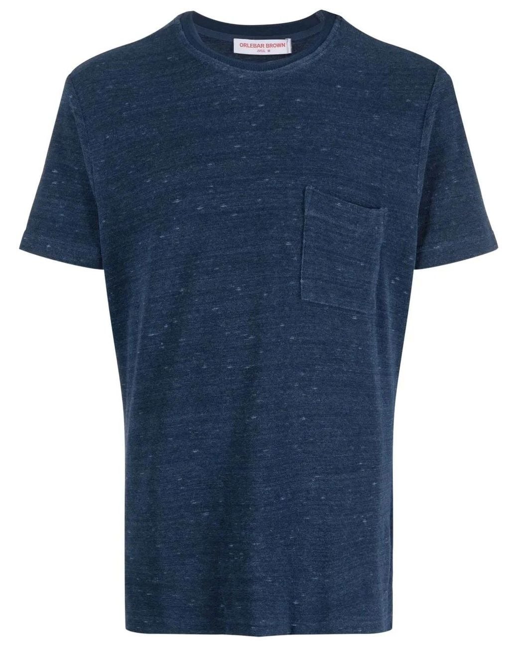 Orlebar Brown Blue Classic Towelling-Finish T-Shirt for men