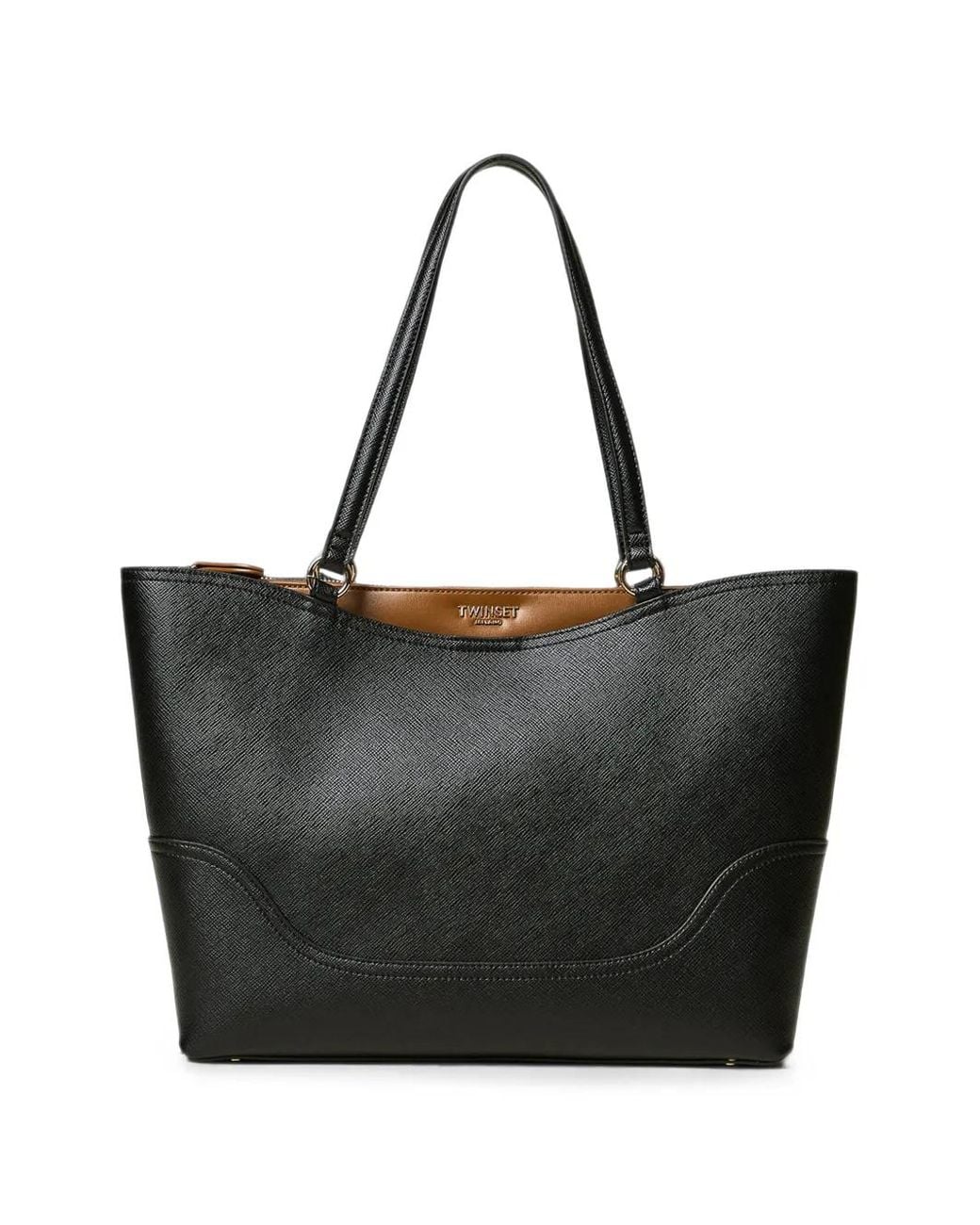 Twinset Black Unlined Shopper Bag
