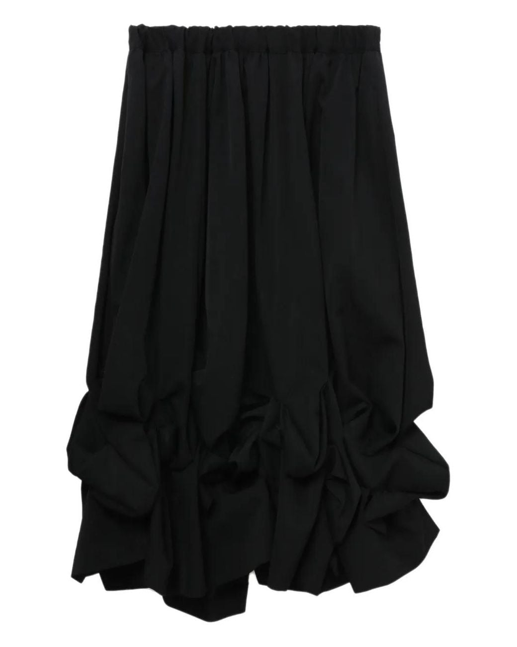 Comme des Garçons Black Ruffled Midi Skirt