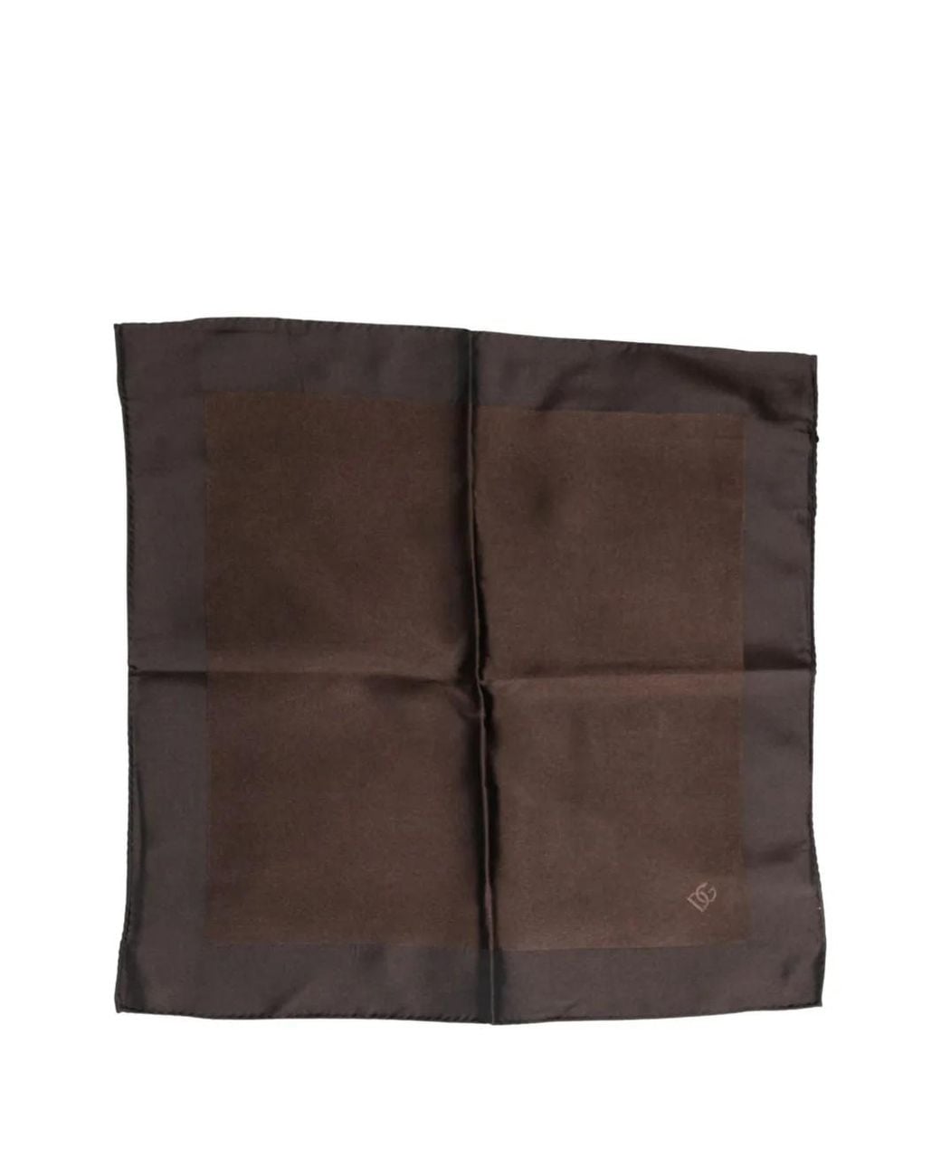 Dolce & Gabbana Brown Logo-Embroidered Silk Pocket Square for men