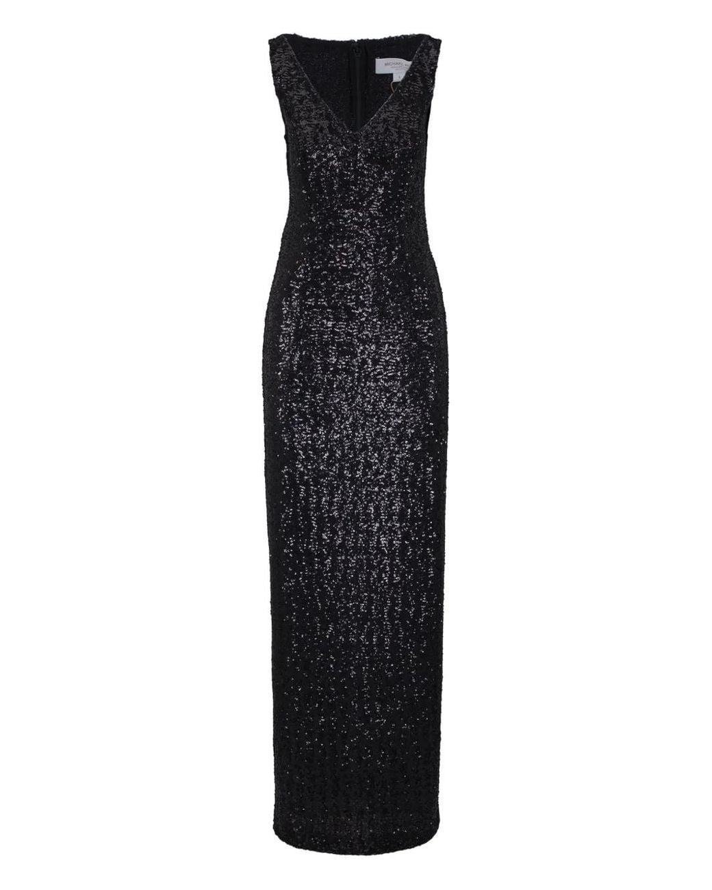 Michael Kors Black Sequinned V-Neck Gown
