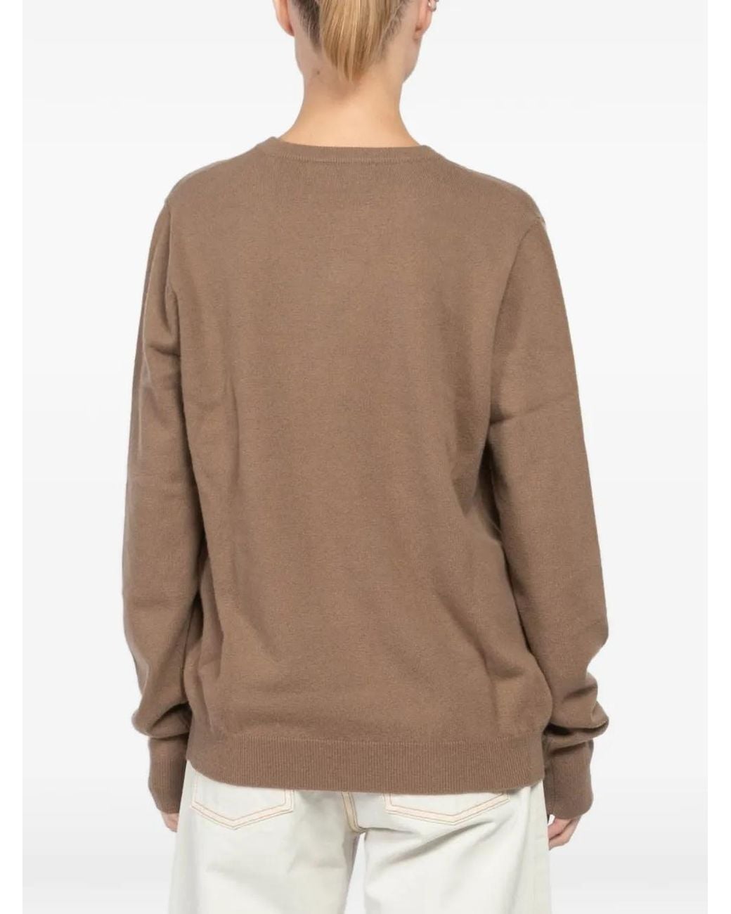Extreme Cashmere Brown V-Neck Long-Sleeve Sweater