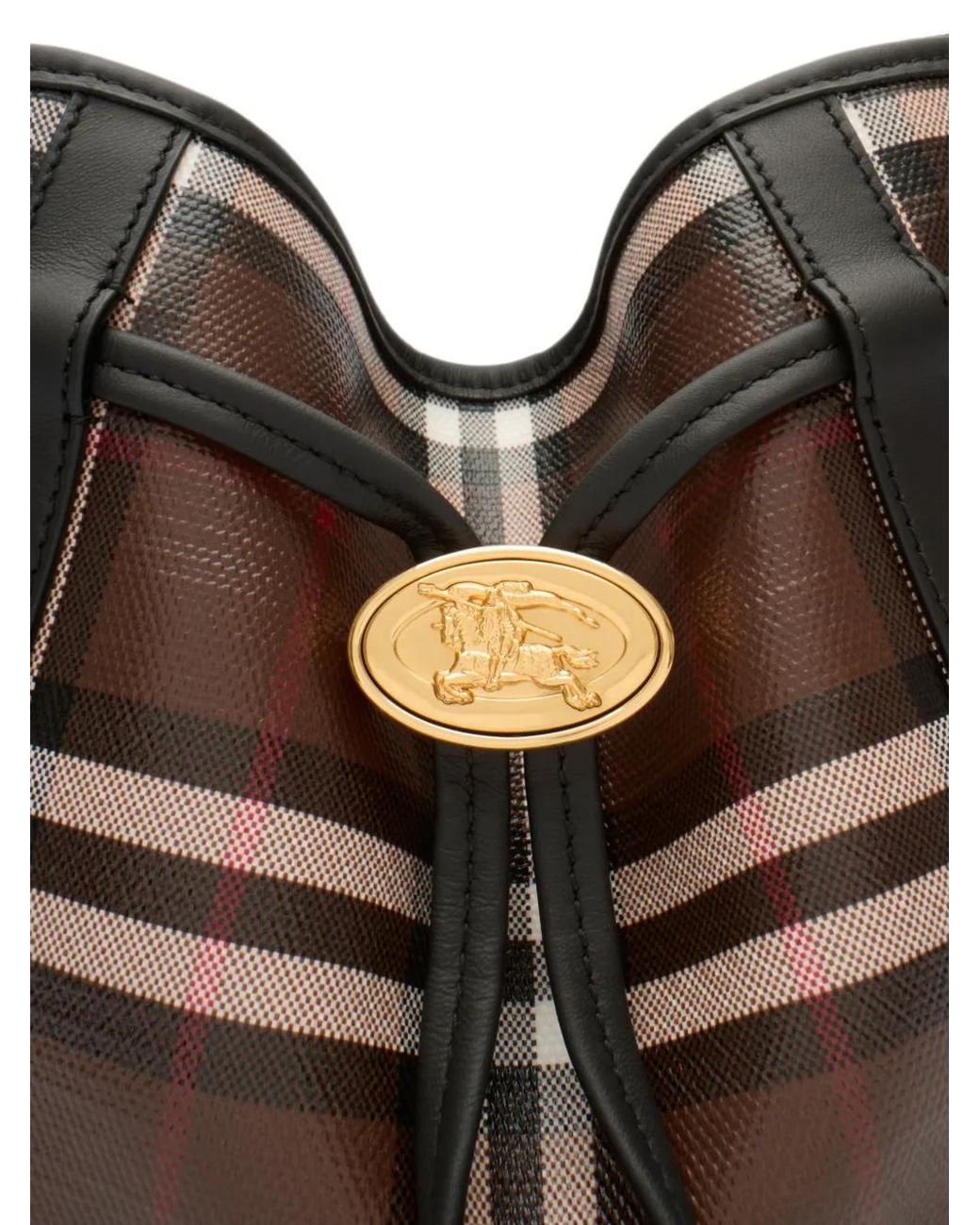 Burberry Black Mini Check Bucket Bag