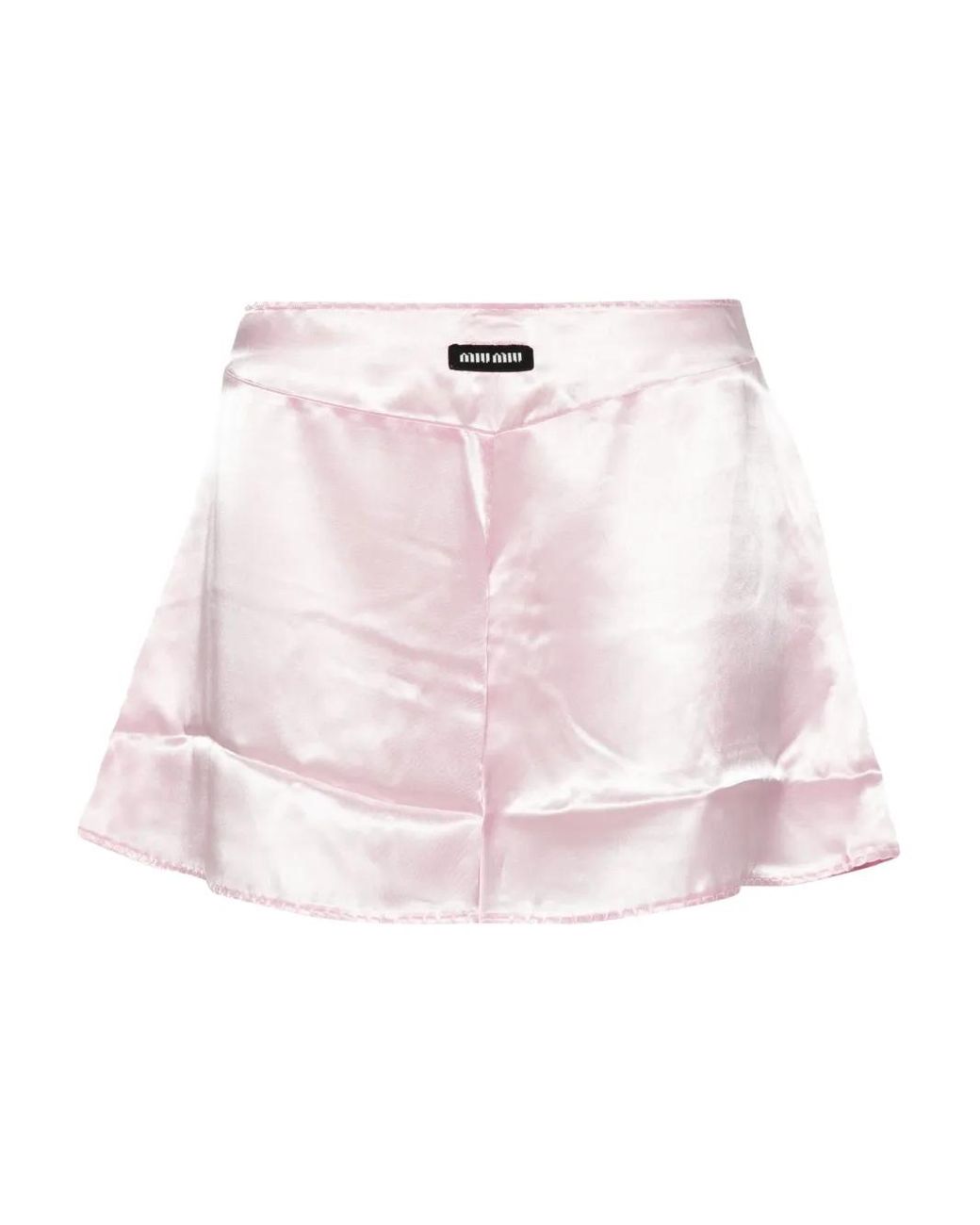 Miu Miu Pink Satin Pyjama Shorts