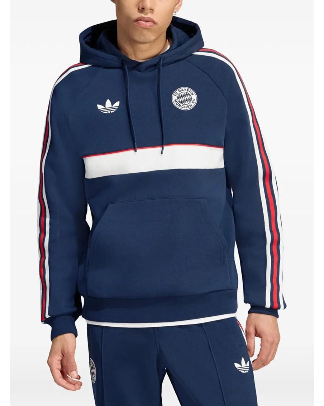 Adidas Blue Fc Bayern Muenchen Og Hoodie for men