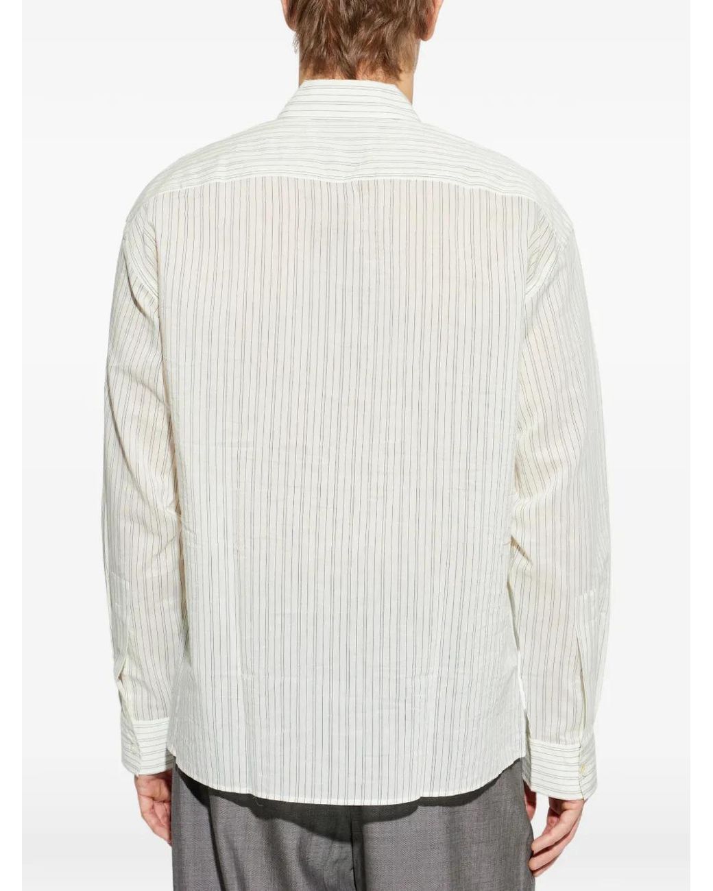 Studio Nicholson White Hal Striped Shirt for men
