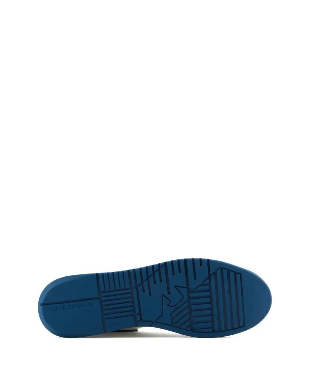 Emporio Armani White Baskets En Cuir À Logo Imprimé for men