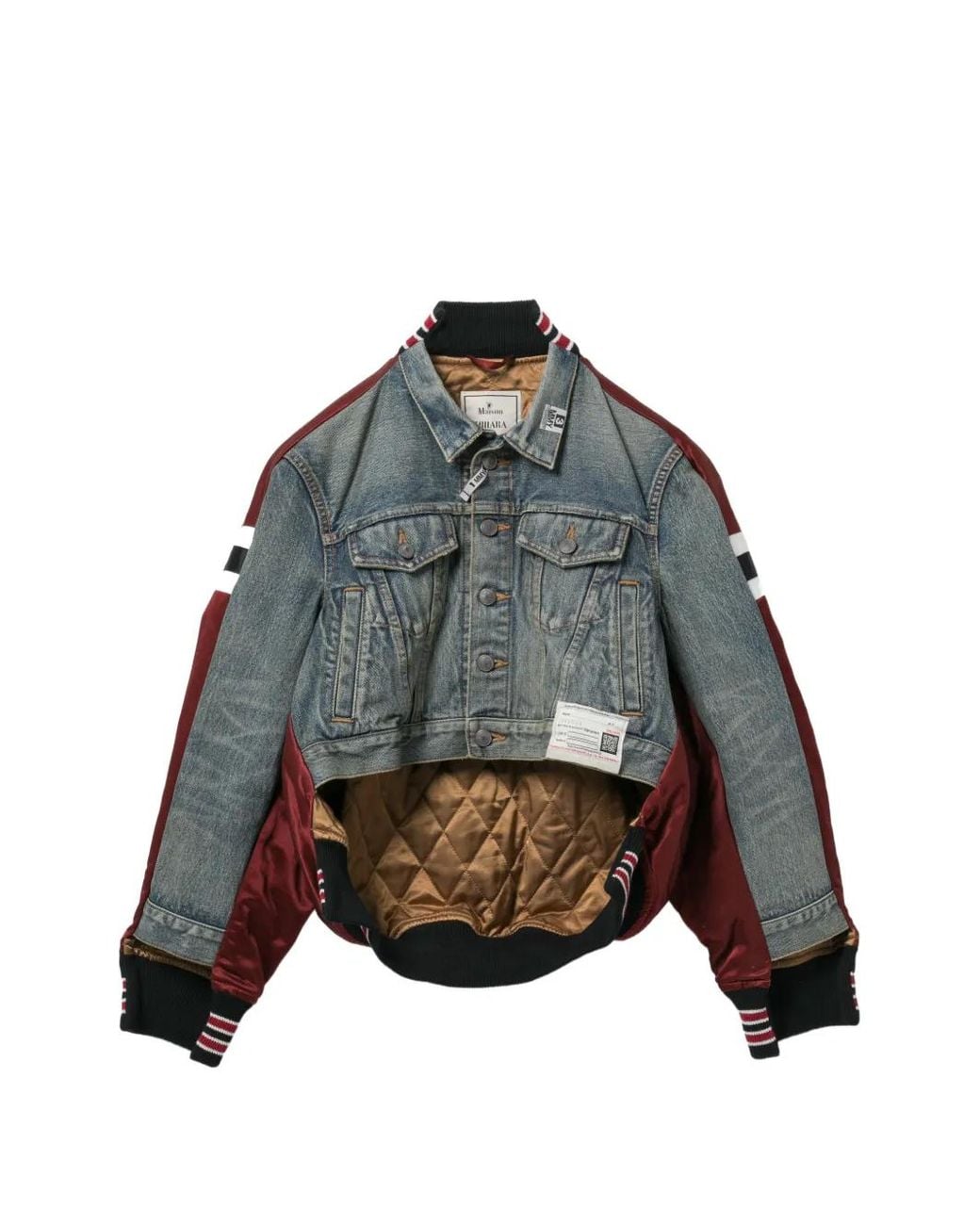 Maison Mihara Yasuhiro Gray Panelled Denim Jacket