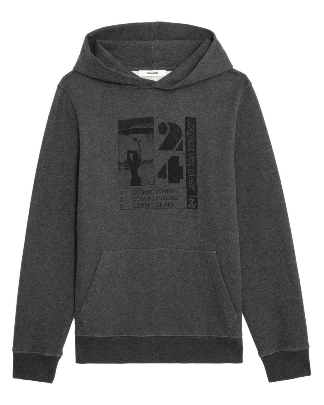 Zadig & Voltaire Gray Sanchi Photoprint Sweatshirt for men