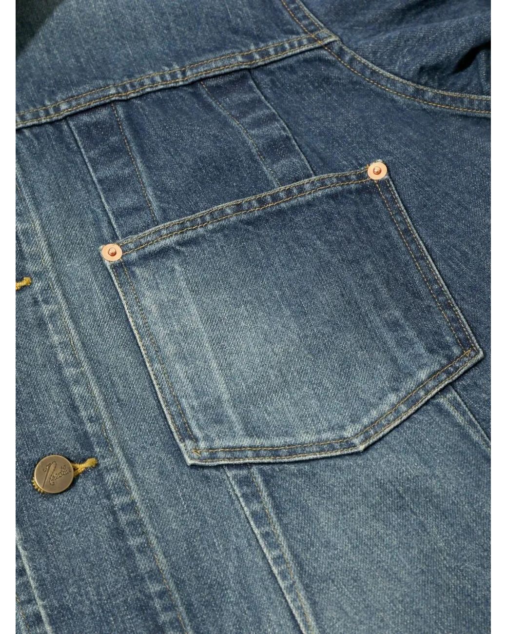 Needles Blue Darted Denim Jacket for men
