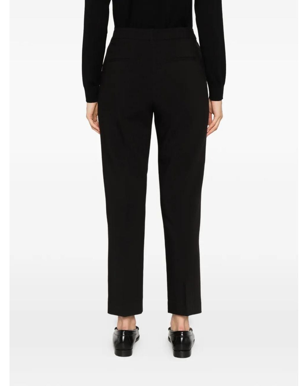 Gant Black Slim-Fit Cropped Trousers