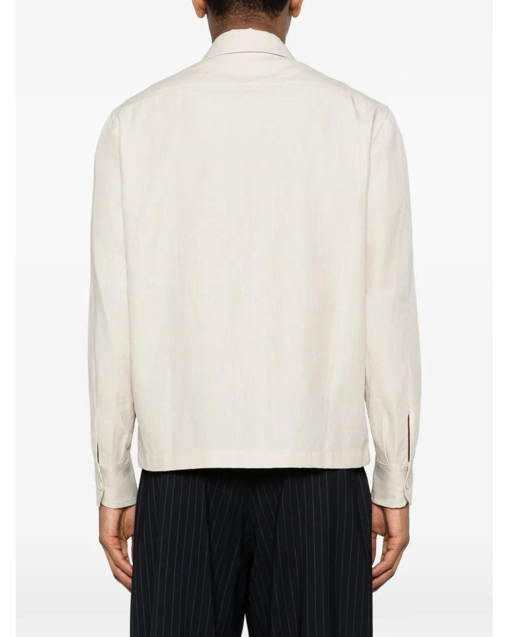 Chaqueta Con Bolsillo De Parche Lardini de hombre de color White