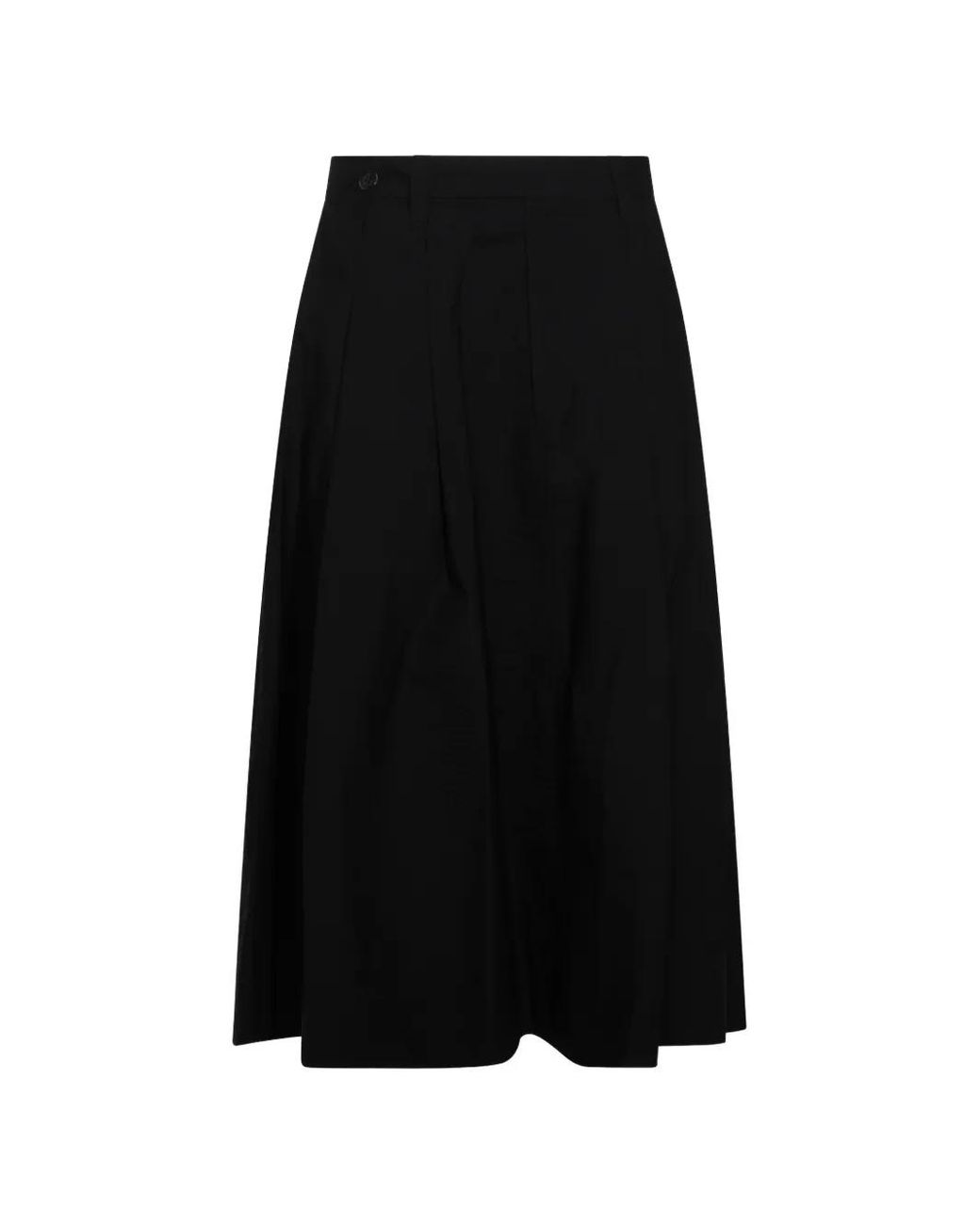 Brunello Cucinelli Black Button Flared Skirt