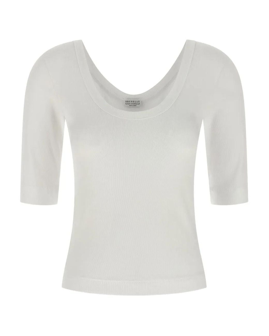 Brunello Cucinelli White T-Shirt Monile