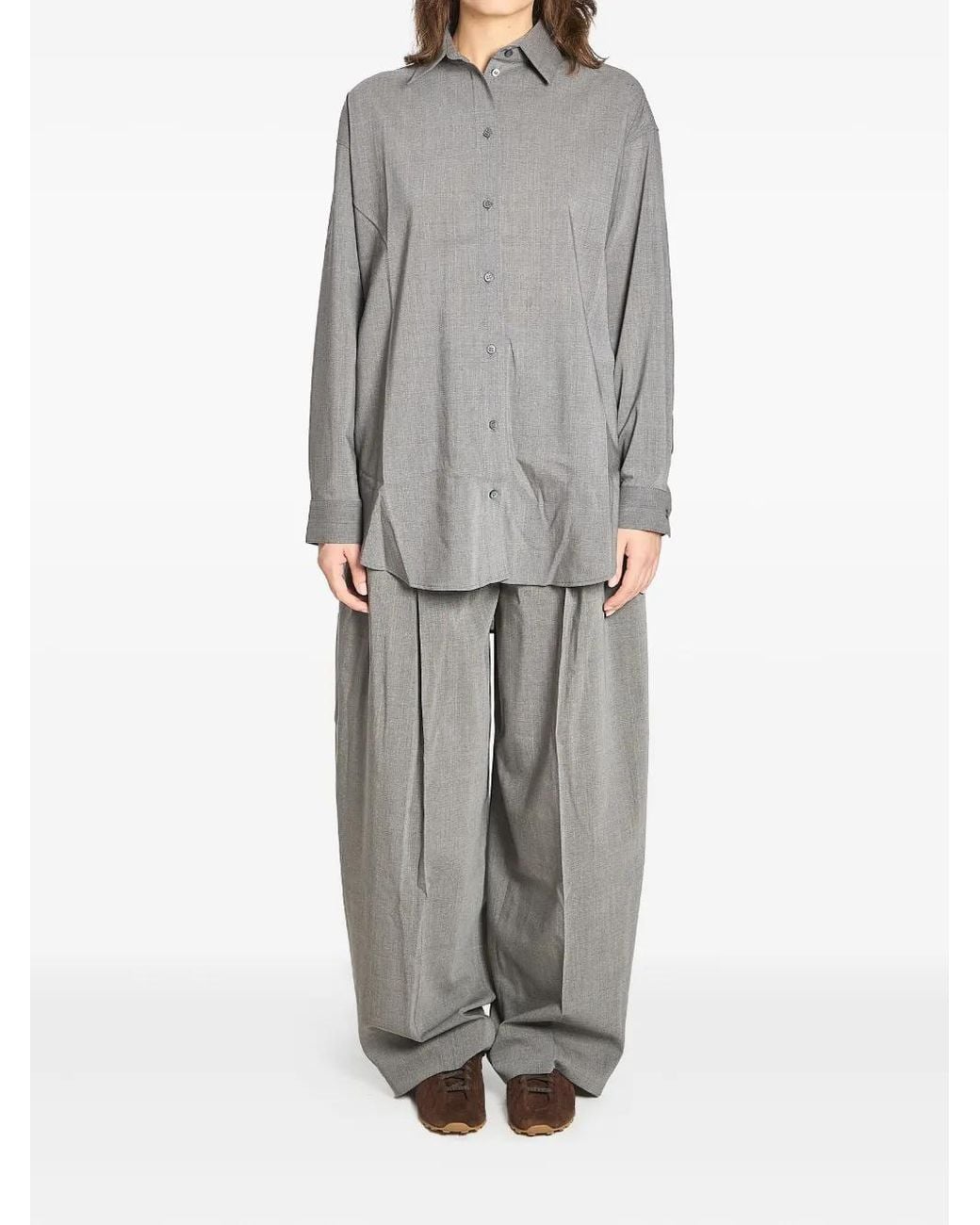 Jacquemus Gray High-Waisted Pants