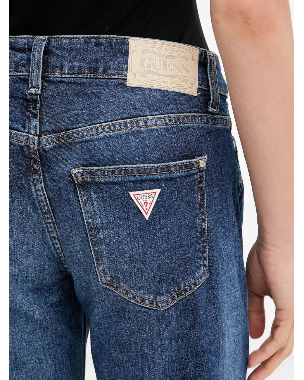Guess Straight Jeans in het Blue
