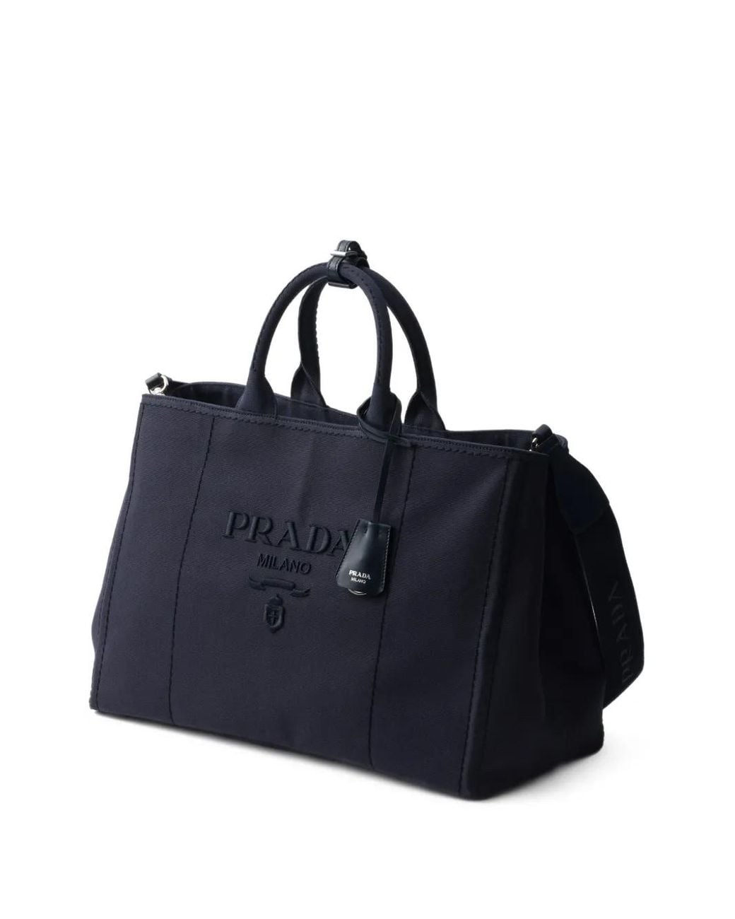 Prada Blue Jardinière Extra-Large Cotton Canvas Tote Bag for men