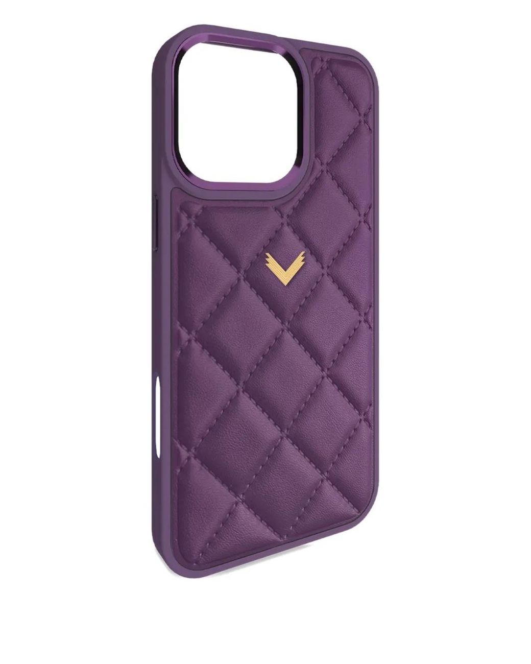 Velante Purple Quilted Leather Iphone 16 Pro Max Case