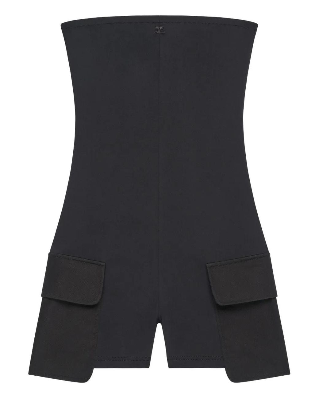 Courreges Black Two-Pocket Playsuit