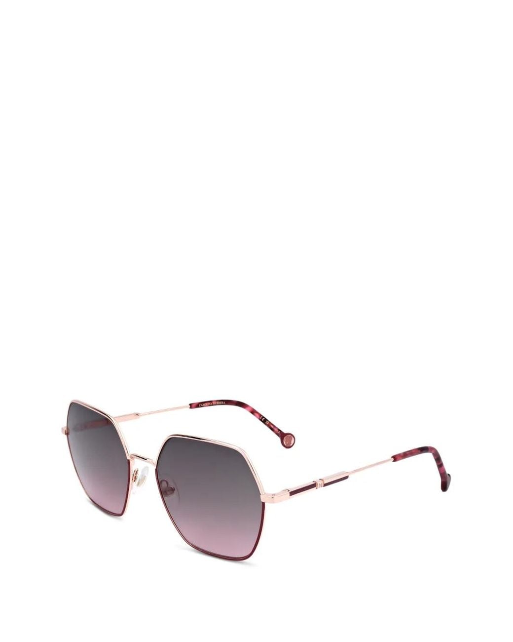 Carolina Herrera Red Geometric-Frame Sunglasses