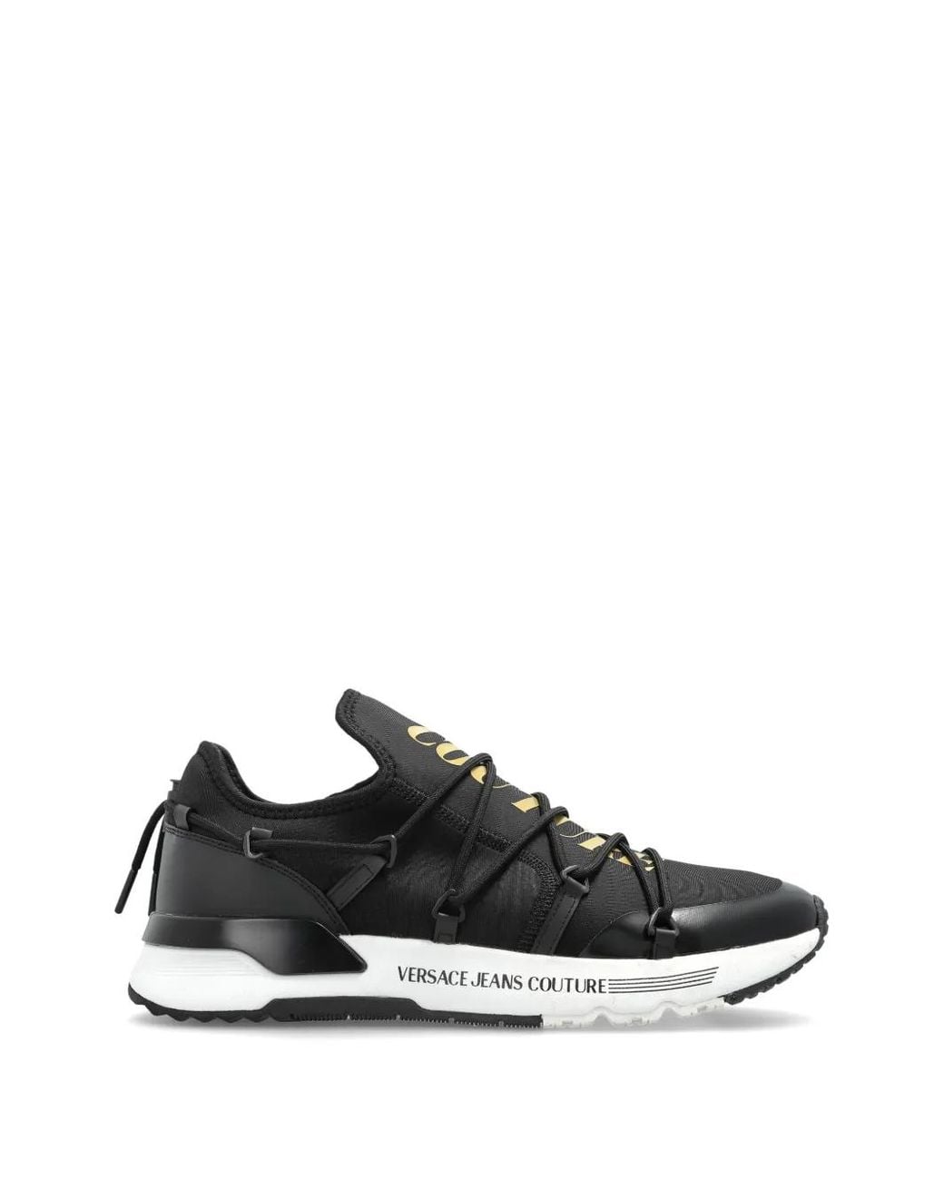 Versace Jeans Couture Black Lace-Up Sneakers for men