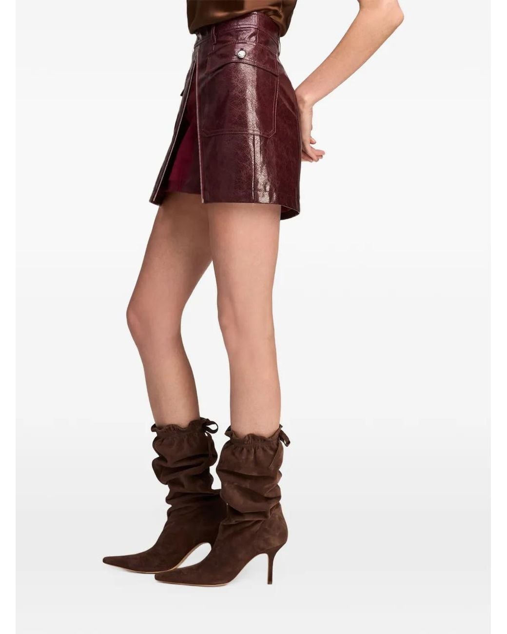 Cinq À Sept Purple Radley Tumbled Mini Skirt