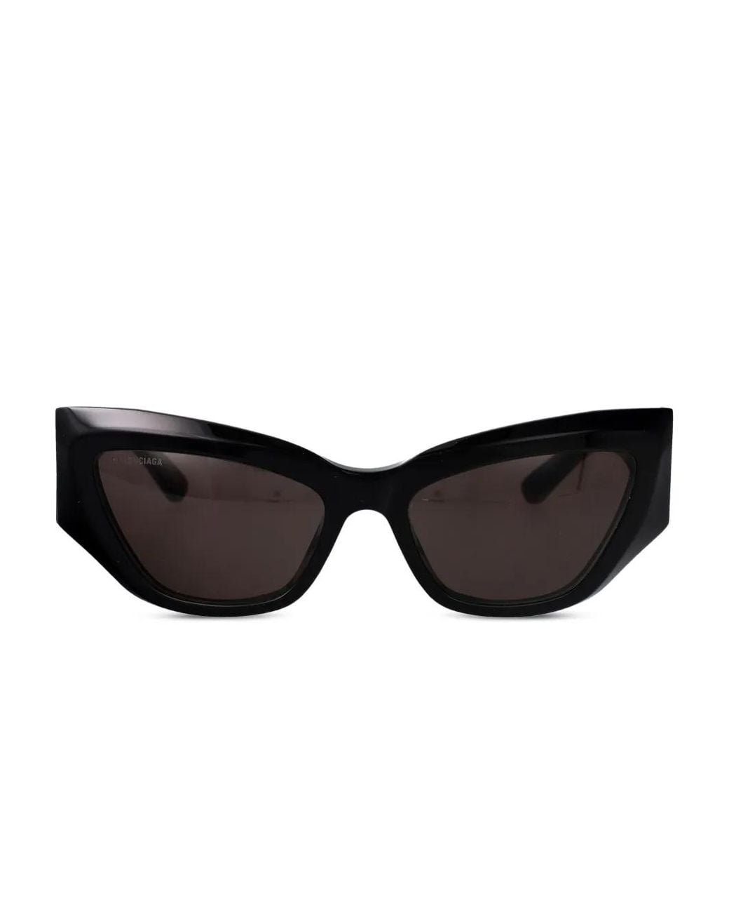 Balenciaga Black Bb-Logo Geometric-Frame Sunglasses