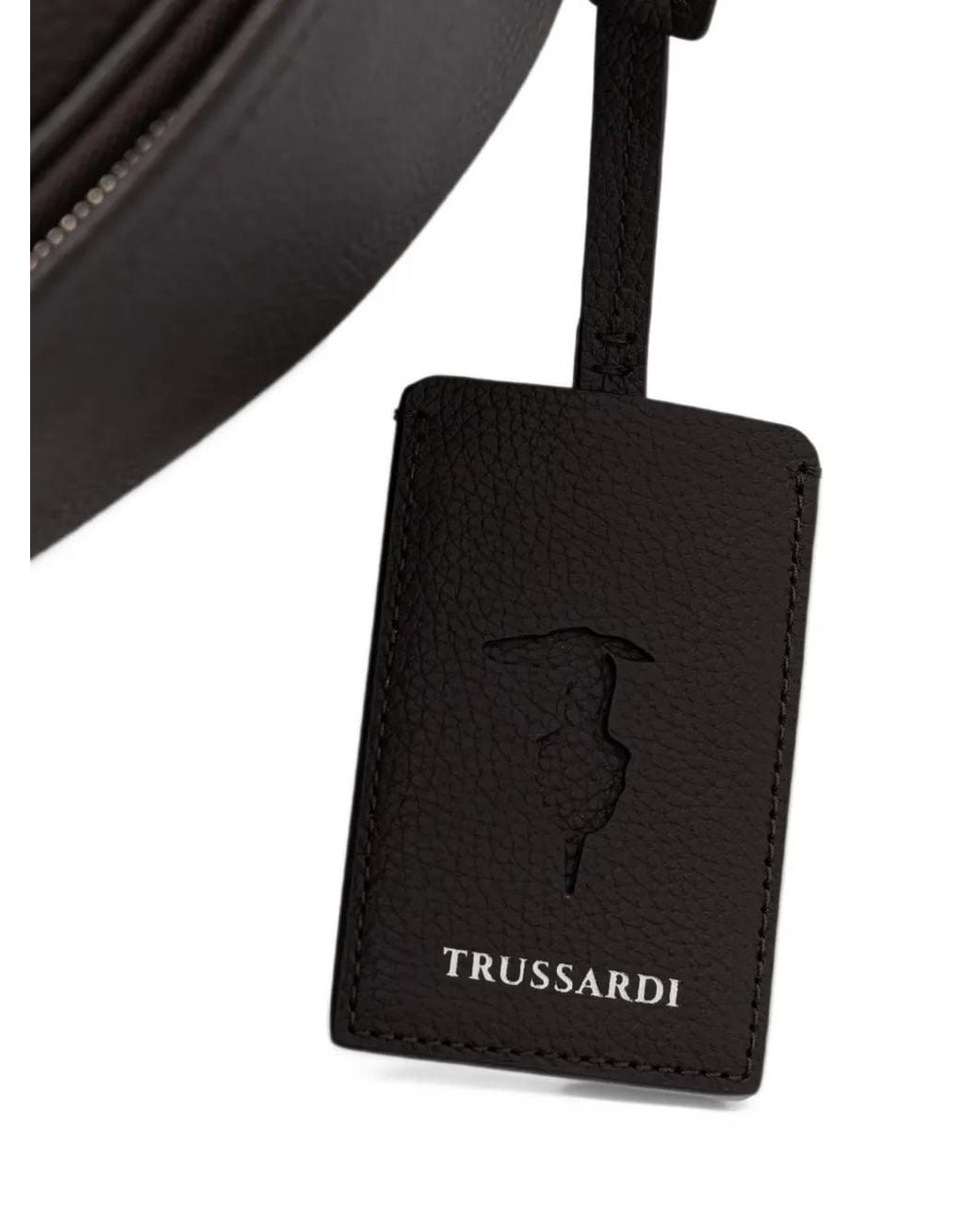 Pebbeld Trussardi Office Pebbled Leather Backpack in Black for Men | Lyst