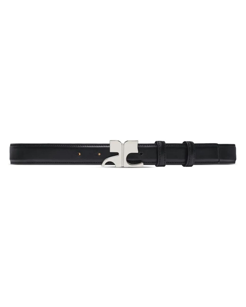 Courreges Black Narrow Belt
