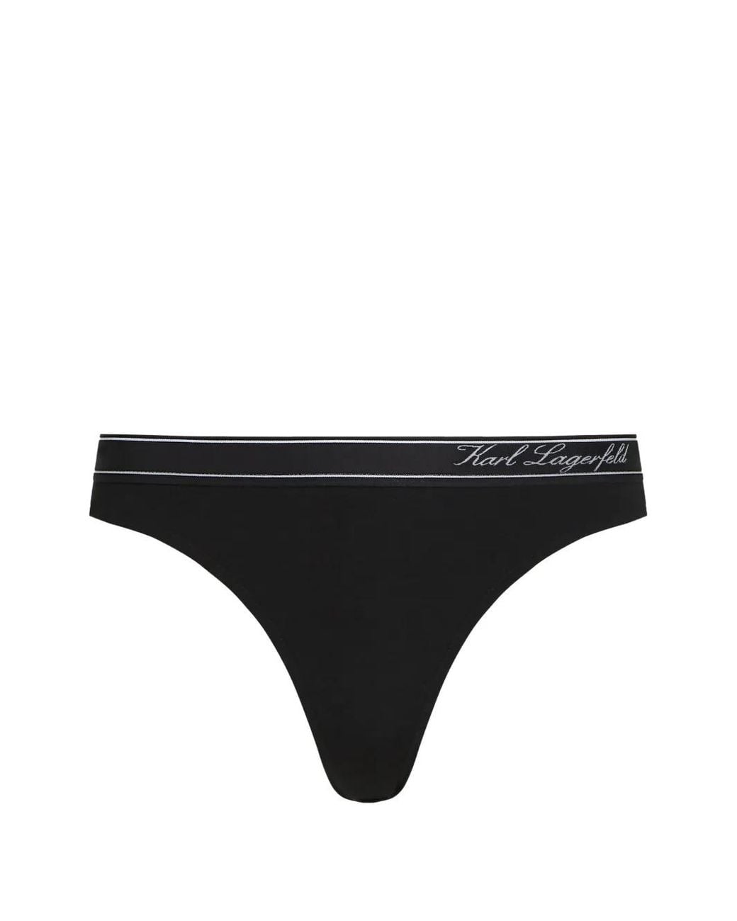 Karl Lagerfeld Black Hotel Karl Stripe Cotton Briefs
