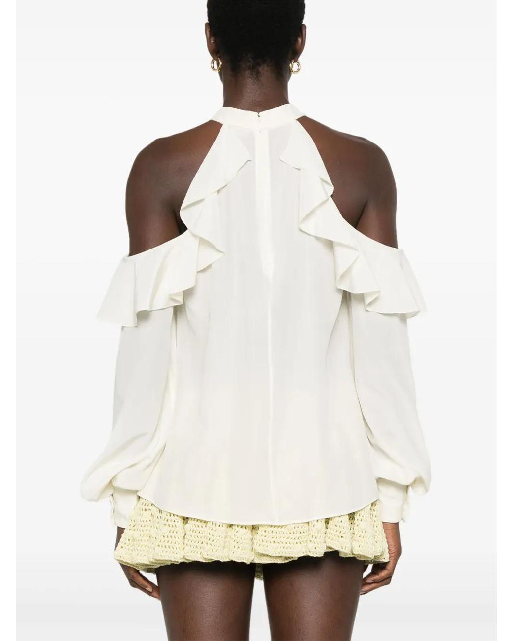 Etro White Draped-Detailed Blouse