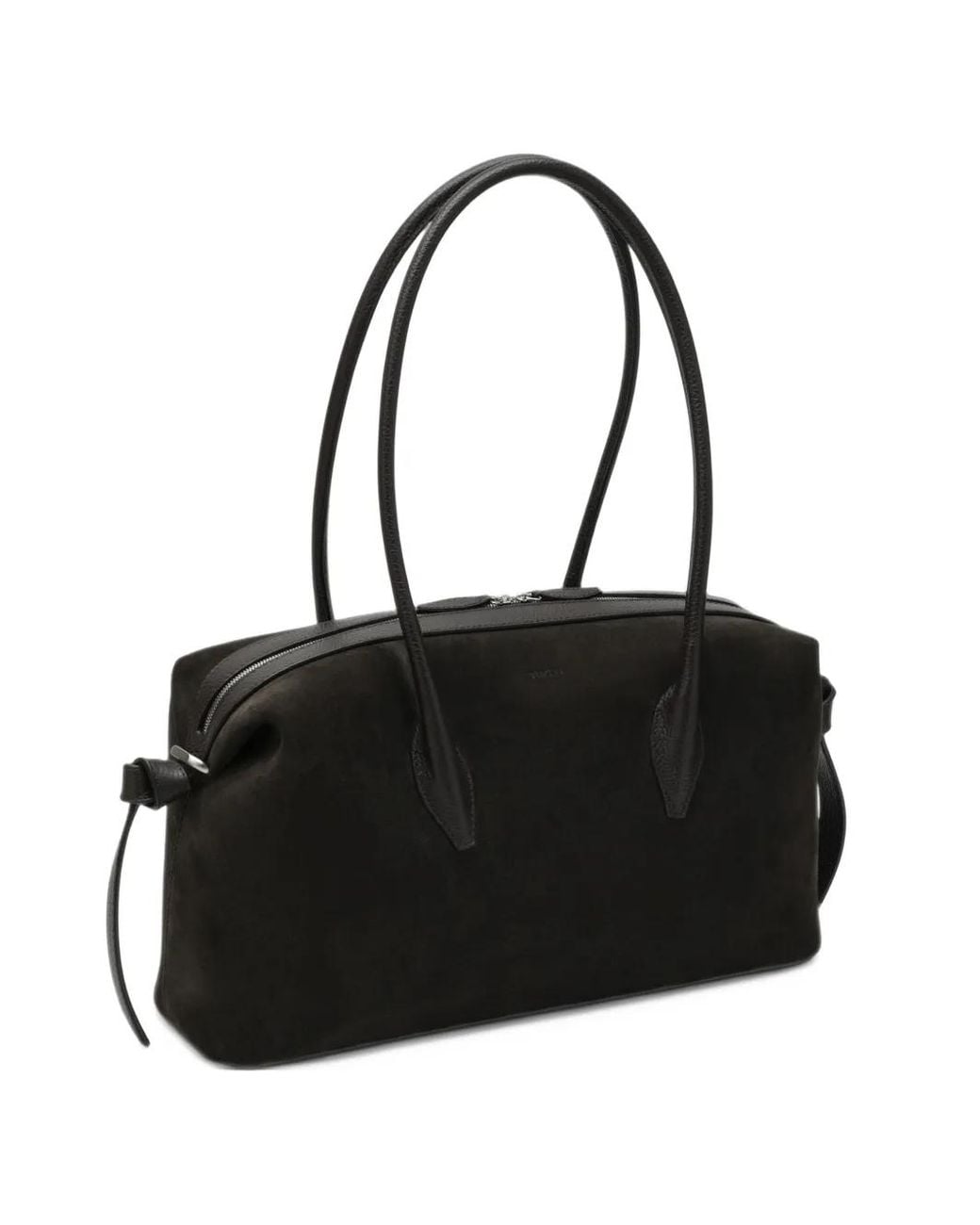 Yuzefi Black Brioche Suede Tote Bag