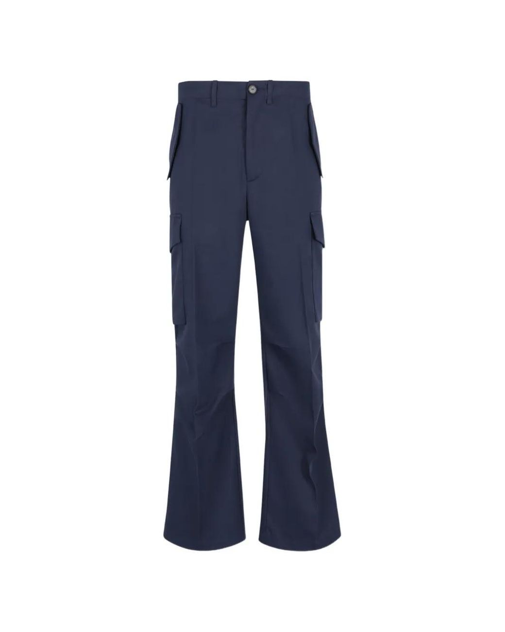 Setchu Blue Pantalon Cargo À Taille Ceinturée for men