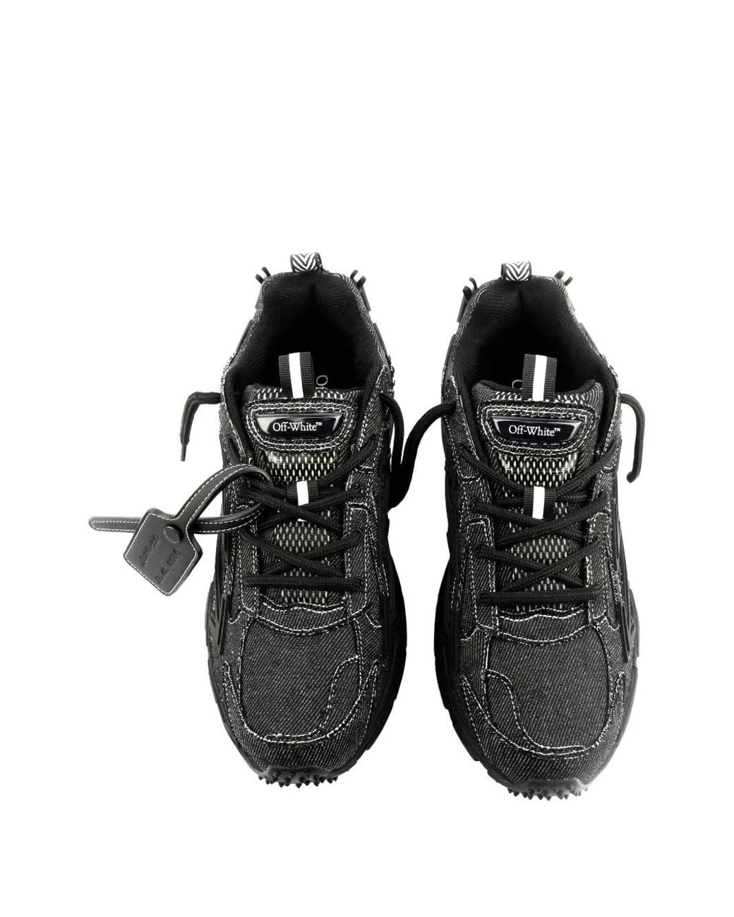 Off-White c/o Virgil Abloh Black Be Right Back Denim Sneakers for men