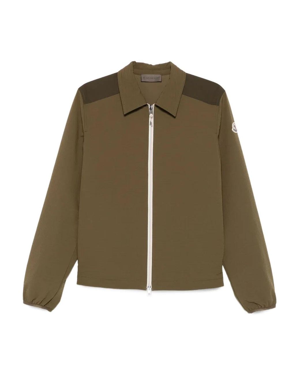Moncler Green Zip-Up Shirt Jacket for men
