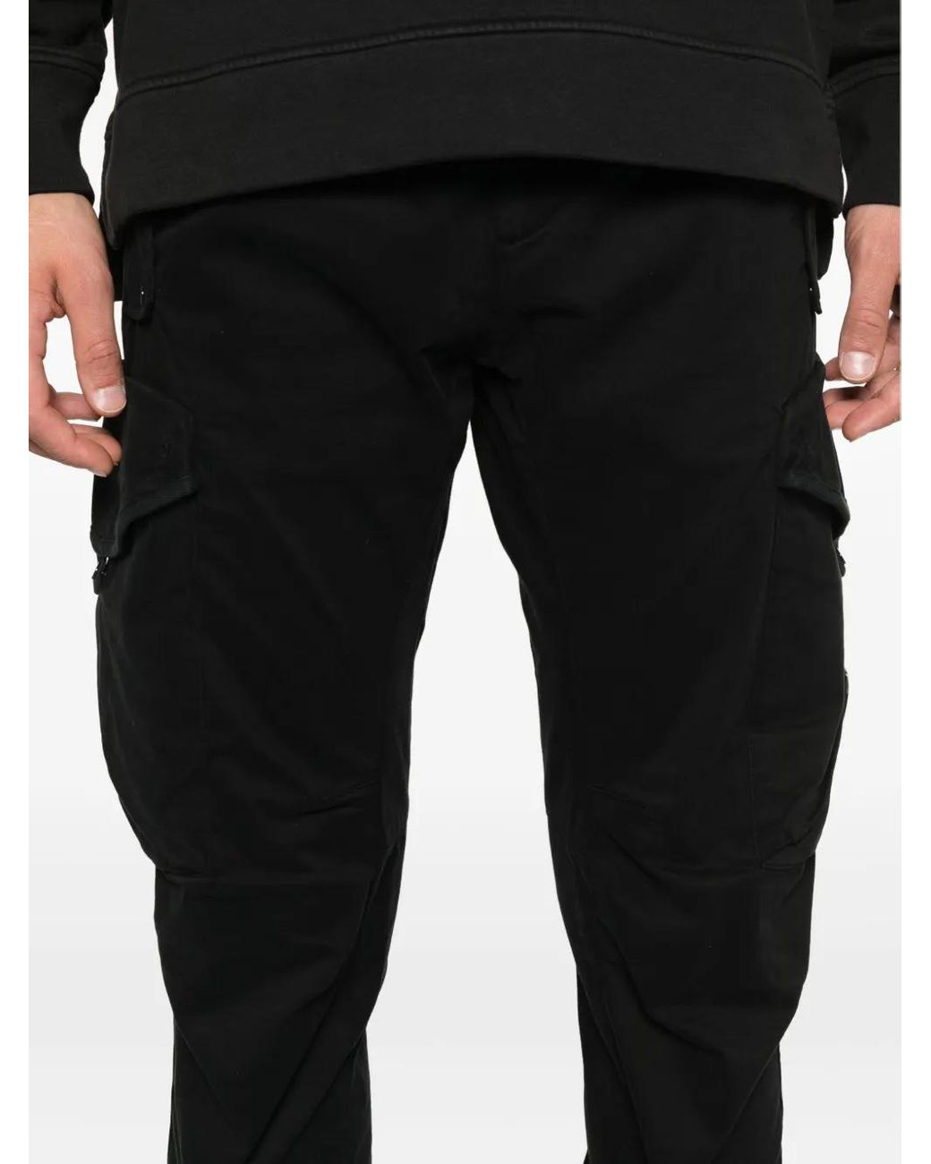 C P Company Black Cargo Pant for men