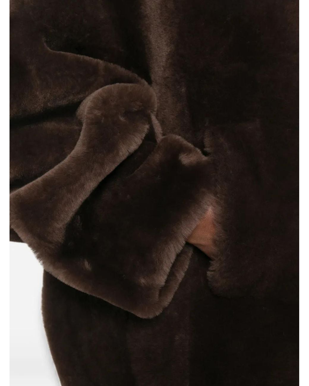 Blancha Black Wide-Collar Shearling Jacket