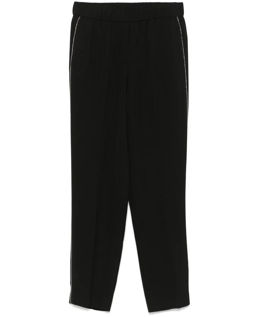 Peserico Black Crepe Trousers