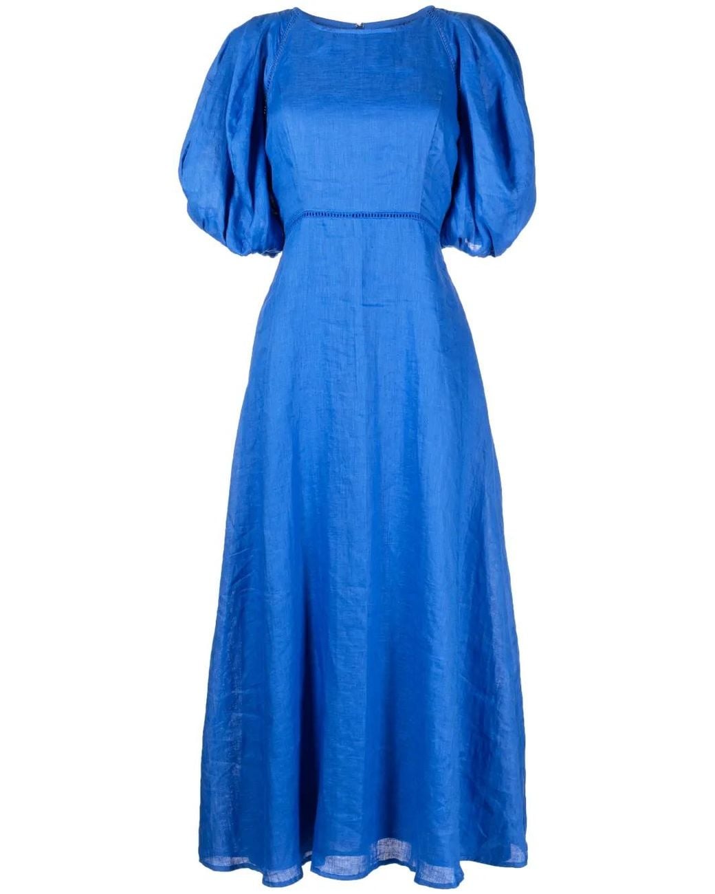 Faithfull The Brand Blue Valerina Linen Maxi Dress