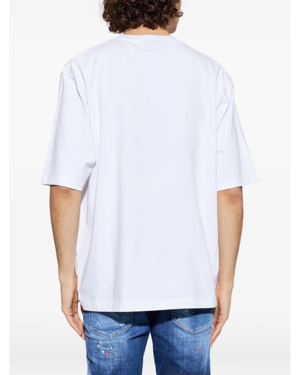 DSquared² White T-Shirt With Print for men