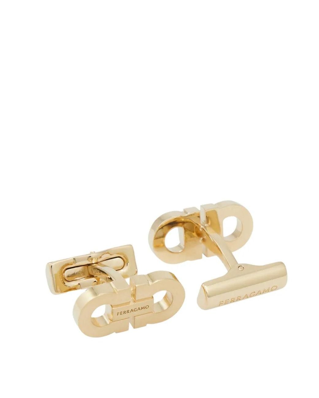 Ferragamo Natural Double Gancini Cufflinks for men